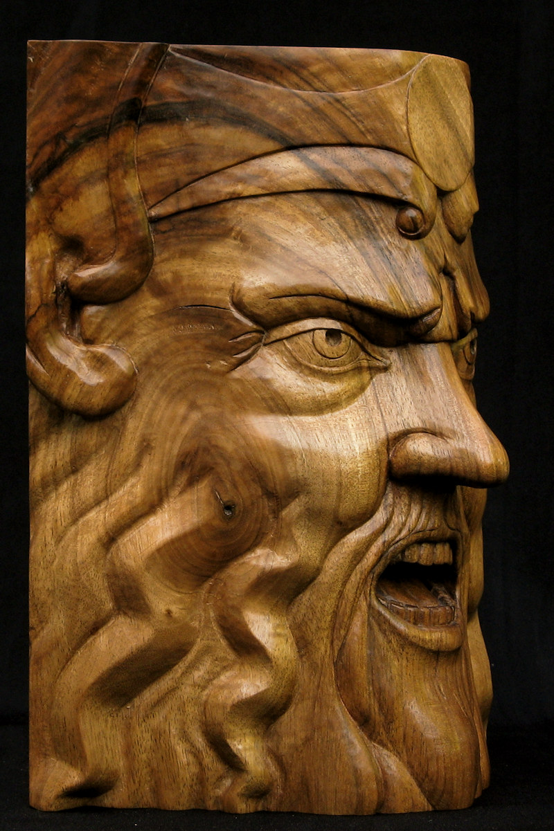 Thunder, left, sculpture by Leo Pruijt, NL