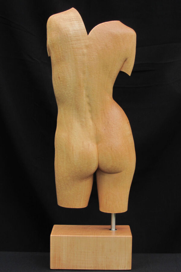 torsoinrelief1, houten beeld / wood sculpture by leo pruijt nl b