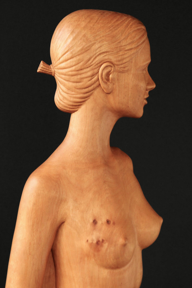 Youth, houten beeld / wood sculpture by Leo Pruijt, NL c