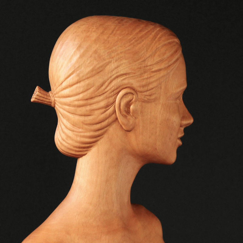 Youth, houten beeld / wood sculpture by Leo Pruijt, NL, d