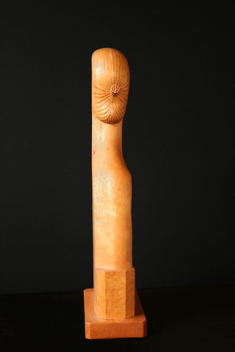 Youth, houten beeld / wood sculpture by Leo Pruijt, NL, e