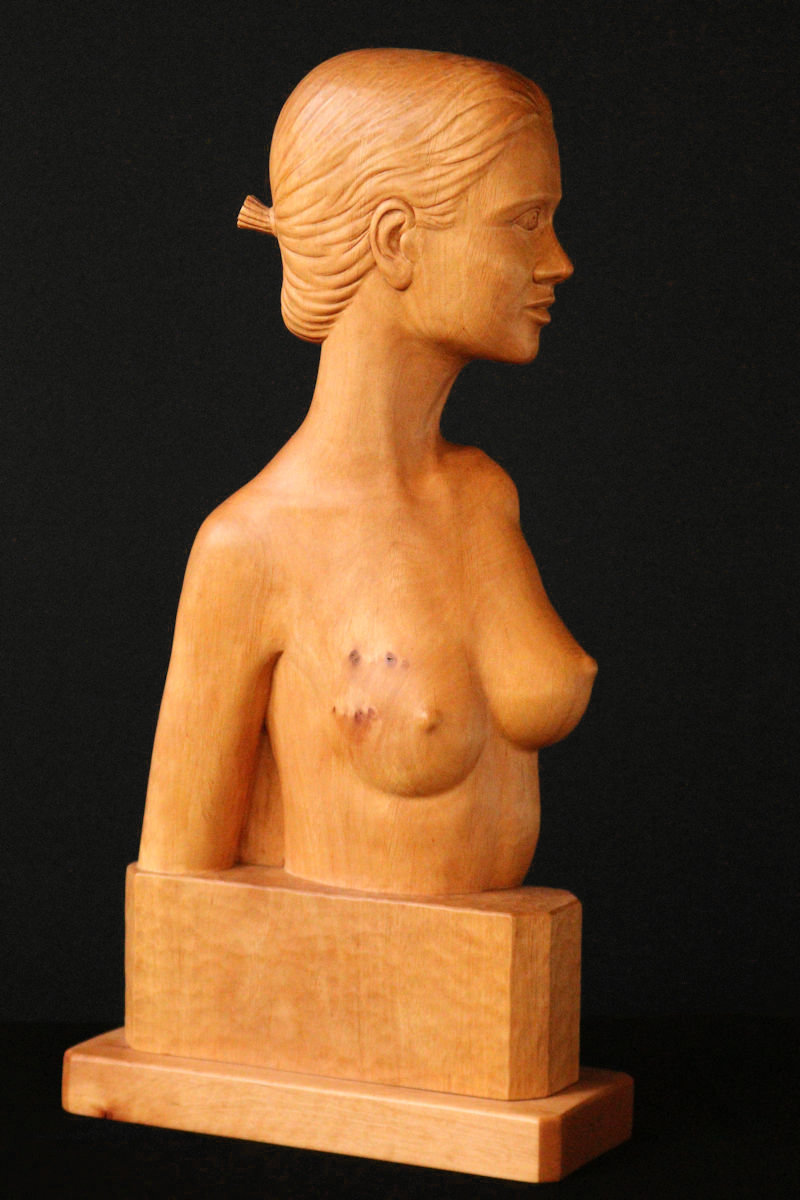 Youth, houten beeld / wood sculpture by Leo Pruijt, NL, f